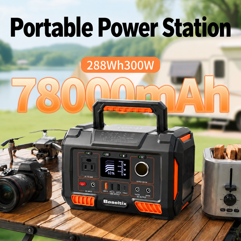 Ac Outdoor Power - Station d'alimentation portable 78000mAh 300W, générateur